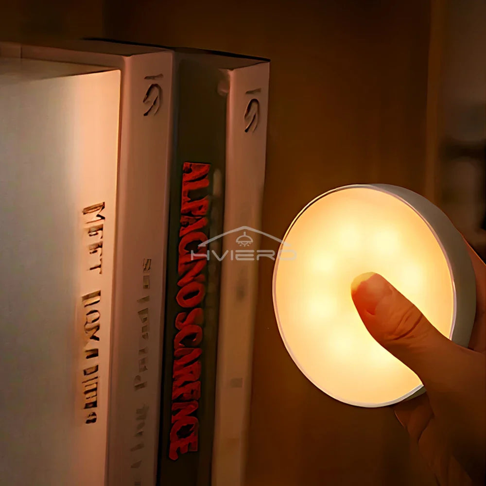 LED Motion Sensor Night Light – USB Rechargeable Wireless Lamp