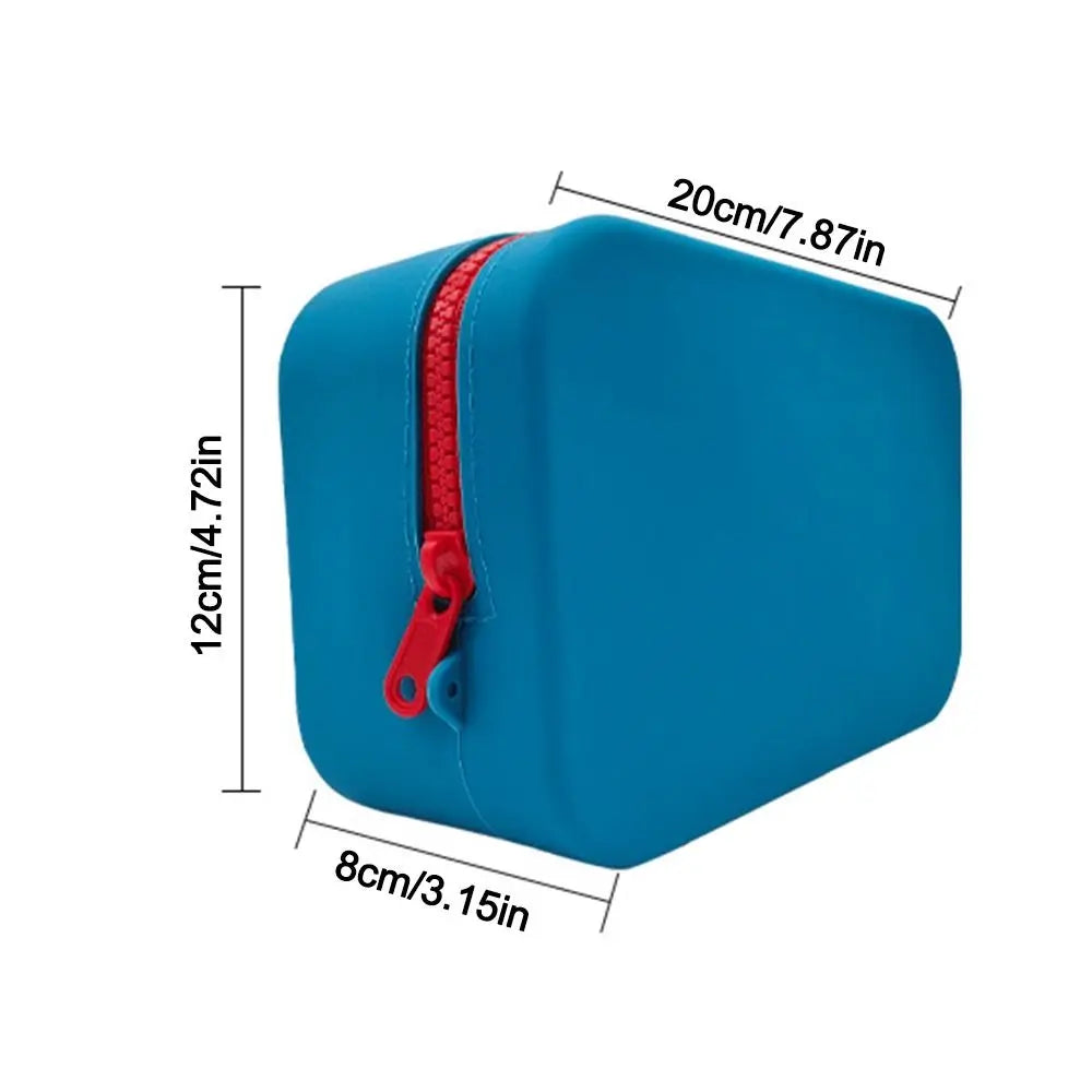 Portable Large Capacity Silicone Coin Purse Waterproof Zipper Lipstick Bags Data Line ID Credit Card Holder Peaceful Pleasures Health and Wellness