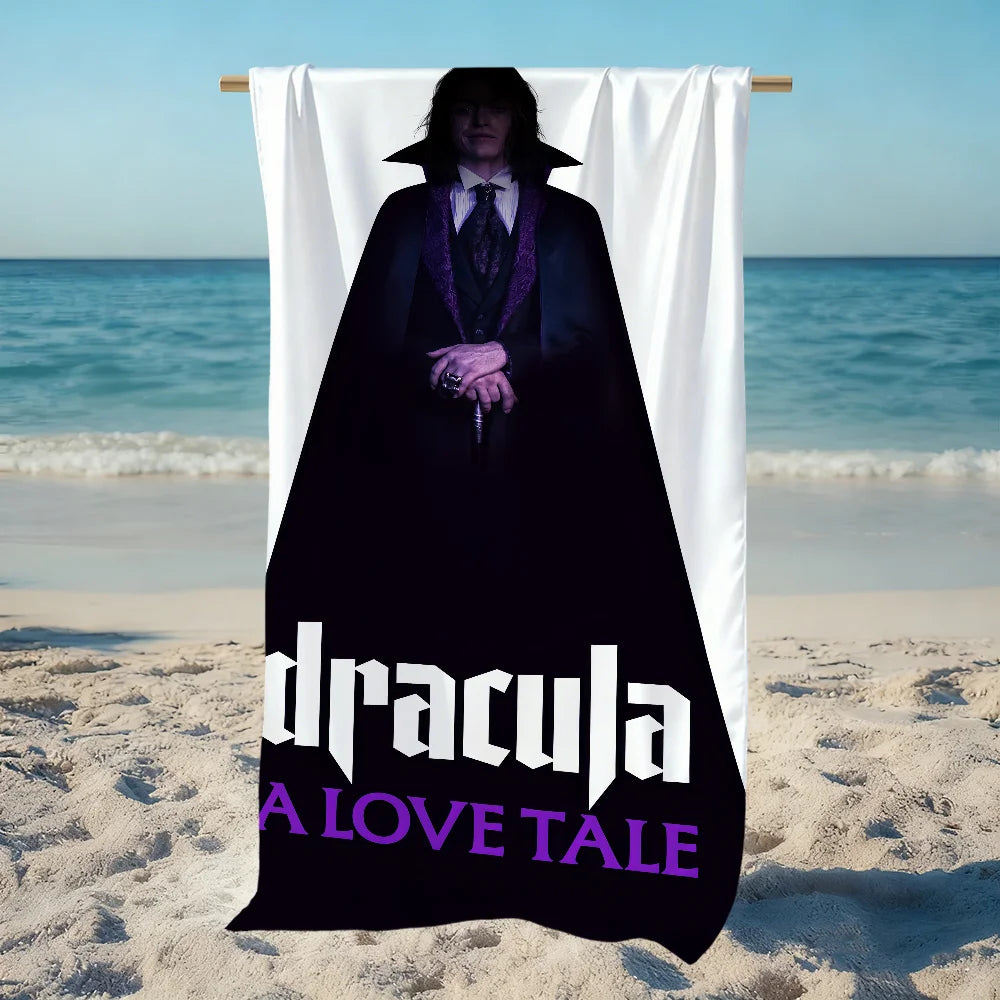Dracula Horror Movie Quick-Dry Beach Towel | Pool & Travel Gift Quick-Dry Beach Towel Peaceful Pleasures Health and Wellness