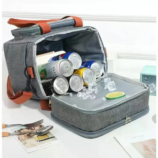 Hot Sale Large Capacity Square Insulated Lunch Box Thermal Bag Portable Crossbody Food Container for Office School Picnic Peaceful Pleasures Health and Wellness