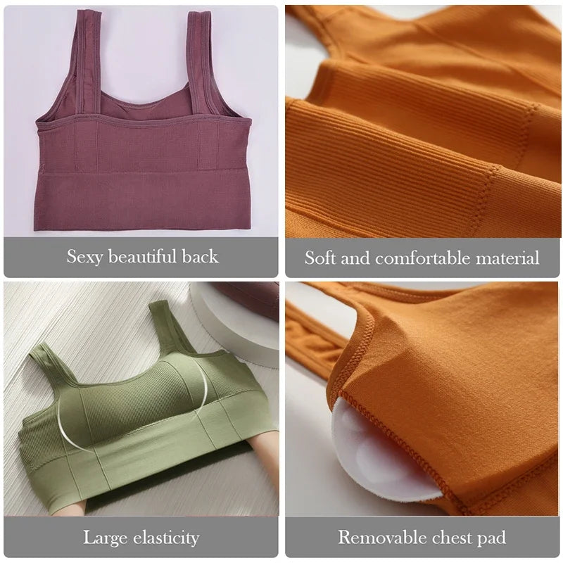 Women's No Steel Ring Gathered Sports Underwear Summer New Breathable Inner and Outer Wear Vest Sports Top Woman Gym Sport Bra Peaceful Pleasures Health and Wellness