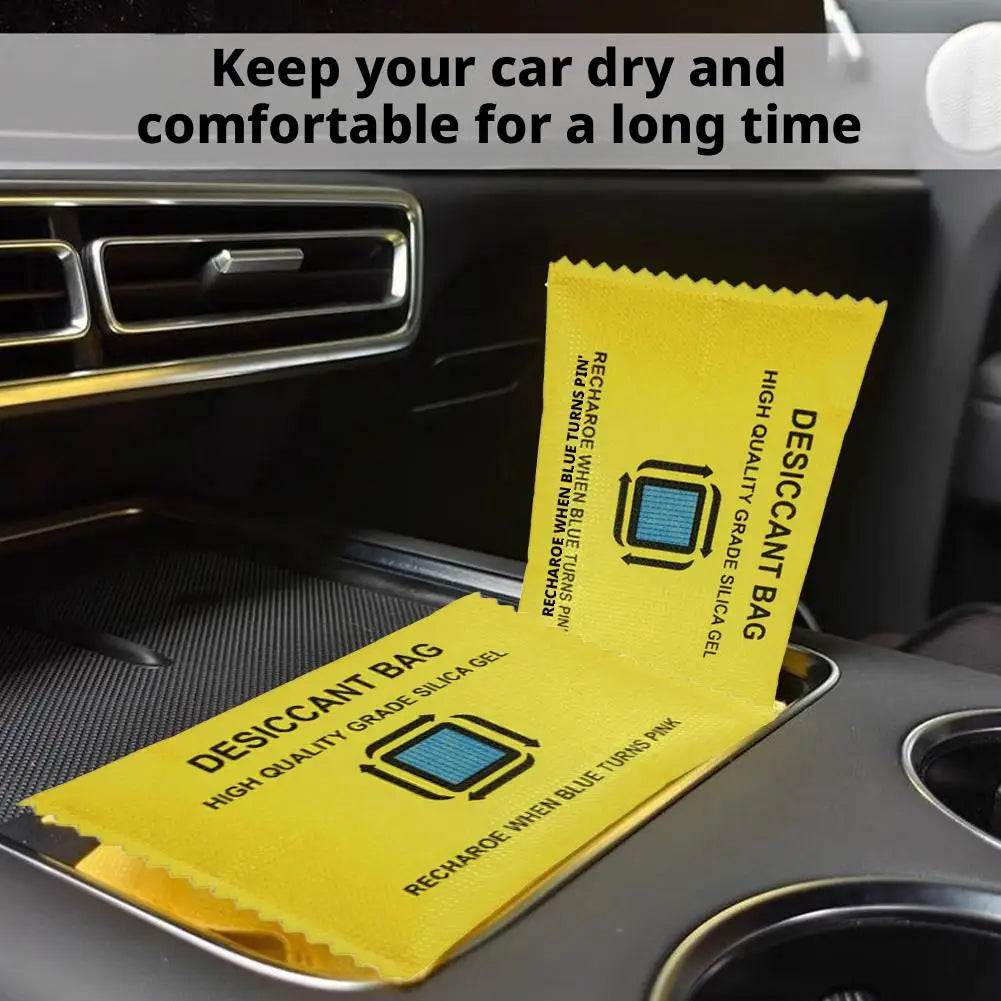 Color Changing Silica Gel Desiccant Car Dehumidifier Bag Home Moisture Absorber Vehicle Moisture Proof Pouch Peaceful Pleasures Health and Wellness