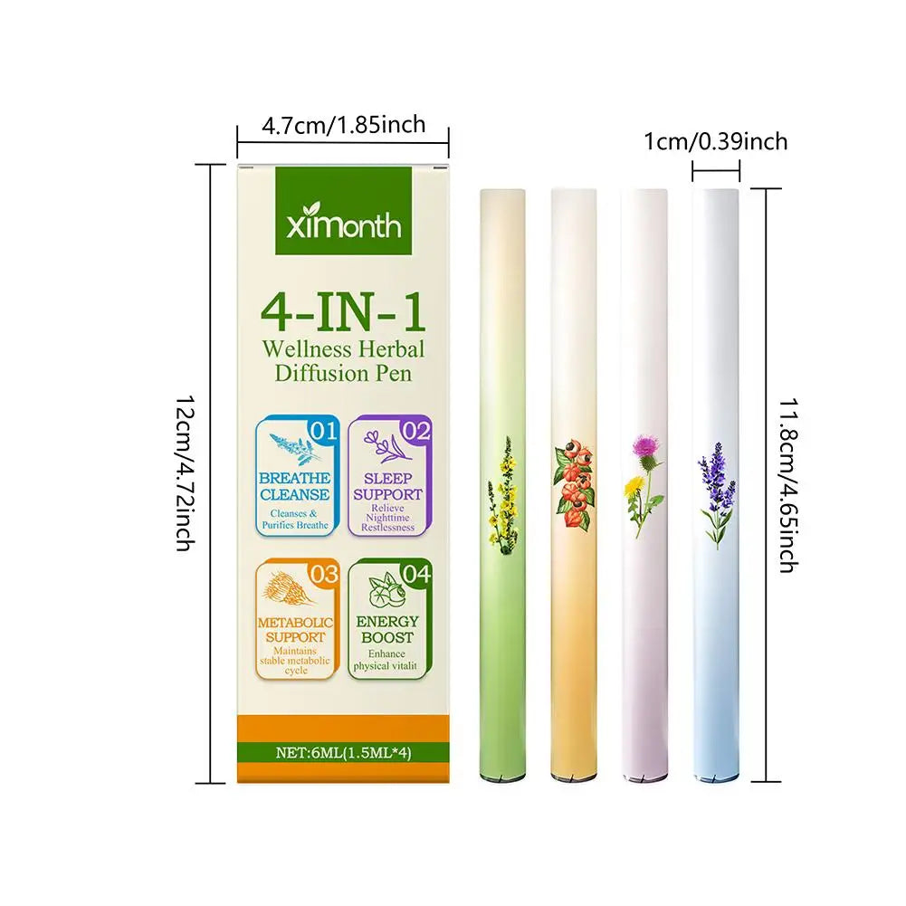 Herbal Energy Combination Bar Natural Herbal Formula Portable Clear Breathing Refreshing Aromatherapy Diffuser Lung-Cleansing Peaceful Pleasures Health and Wellness