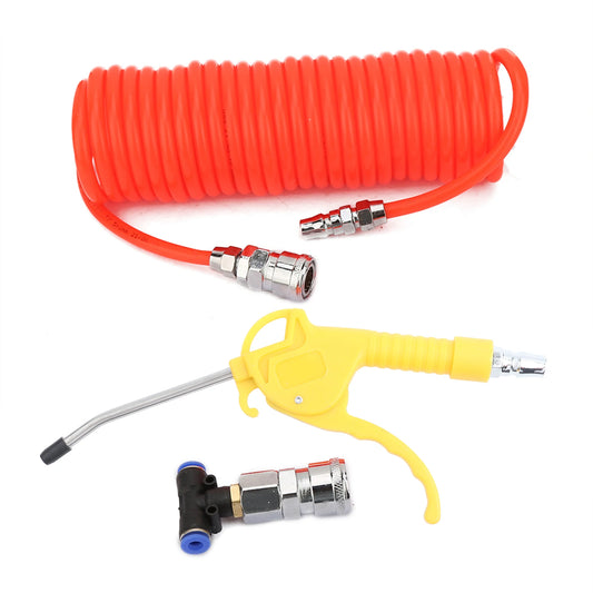 Pneumatic Dust Blower Dust Removal Pneumatic Blow Gun Easy Connection Extended Nozzle Flexible Spring Hose for Engine Cleaning Peaceful Pleasures Health and Wellness Default Title