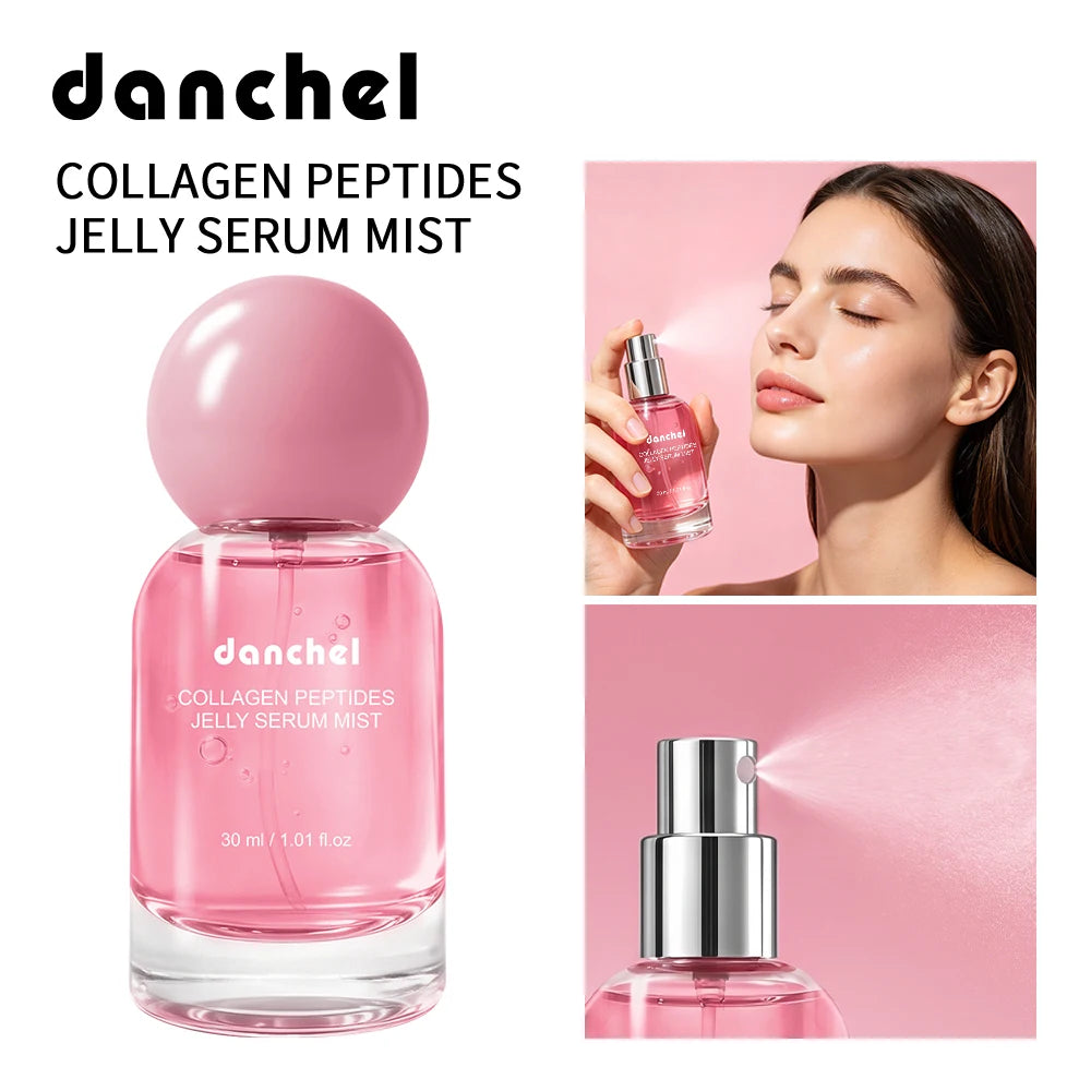 Collagen Peptides Jelly Serum Mist Korean Skin Care Hydrating Face Spray Anti Aging Plumping Firming Sprayable Hydrogel Travel Peaceful Pleasures Health and Wellness