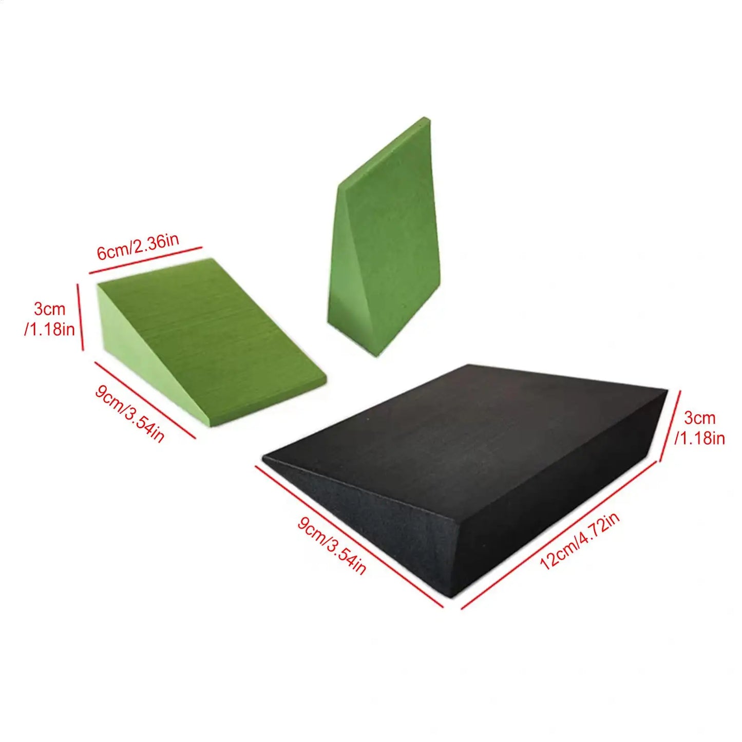 3-Pack EVA Foam Yoga Wedge Slant Boards | Stretch & Squat