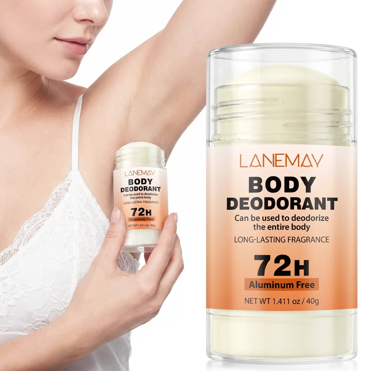 Lanemay 72H Aluminum-Free Body Deodorant – Niacinamide & Arbutin