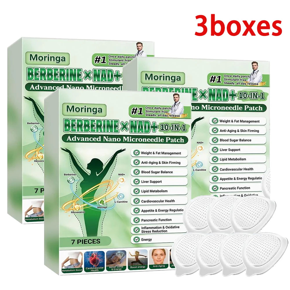 10-in-1 Nano Microneedle Patch Natural Gentle Patches Moisturizing Firming Skin for Women Men Nano Microdarts Patches 0.2mm Peaceful Pleasures Health and Wellness 3 boxes