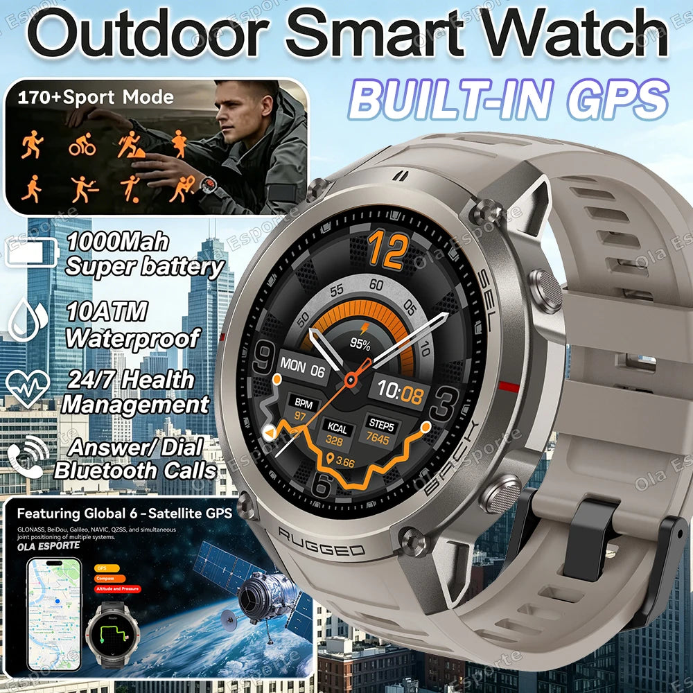 Ola Esporte GPS Smartwatch AMOLED 5ATM | 170+ Sports Modes