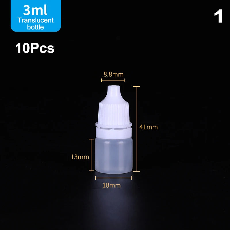 10-Pack Refillable Empty Eye Drop Squeeze Bottles 5–30ml