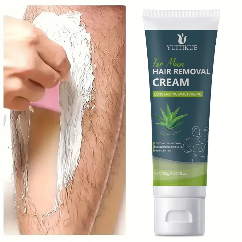 Men's Hair Removal Cream 100g | Sensitive Skin, All Body Hair Removal Cream Peaceful Pleasures Health and Wellness
