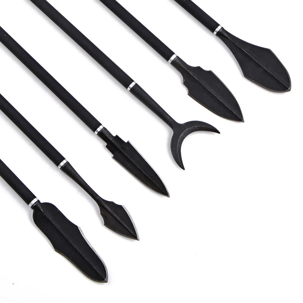 Hunting Arrowhead Thread Screw Carbon Steel Point Tips Archery Bow