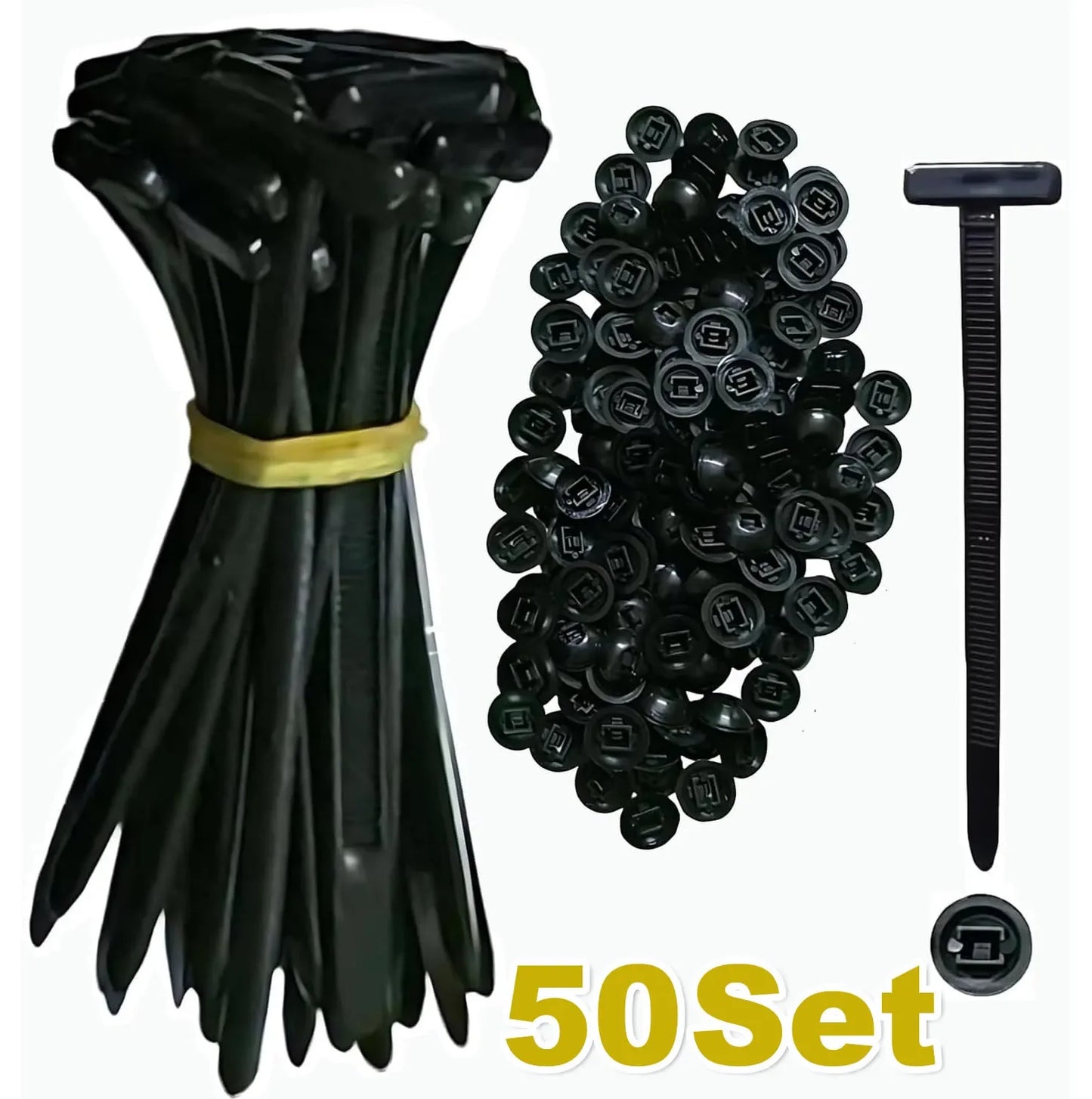 UV-Resistant Nylon Self-Locking Cable Tie Buckle Zip Ties