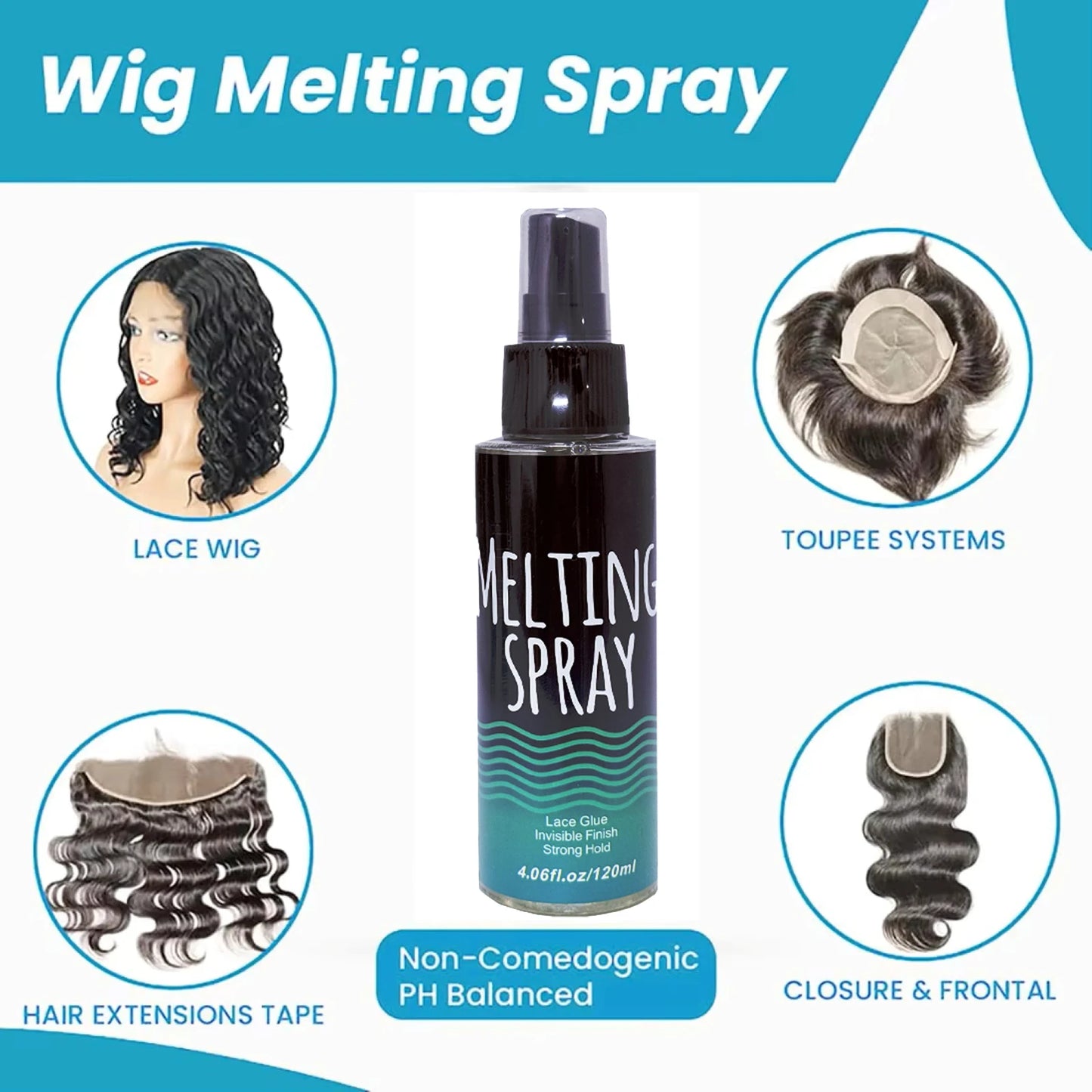 4-Piece Lace Wig Glue Spray Kit – Long-Hold Front Lace Bond