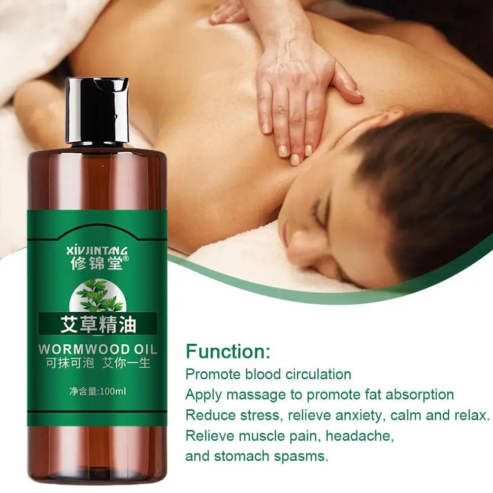 Mugwort Body Massage Oil – Moisturizing, Firming & Relaxing