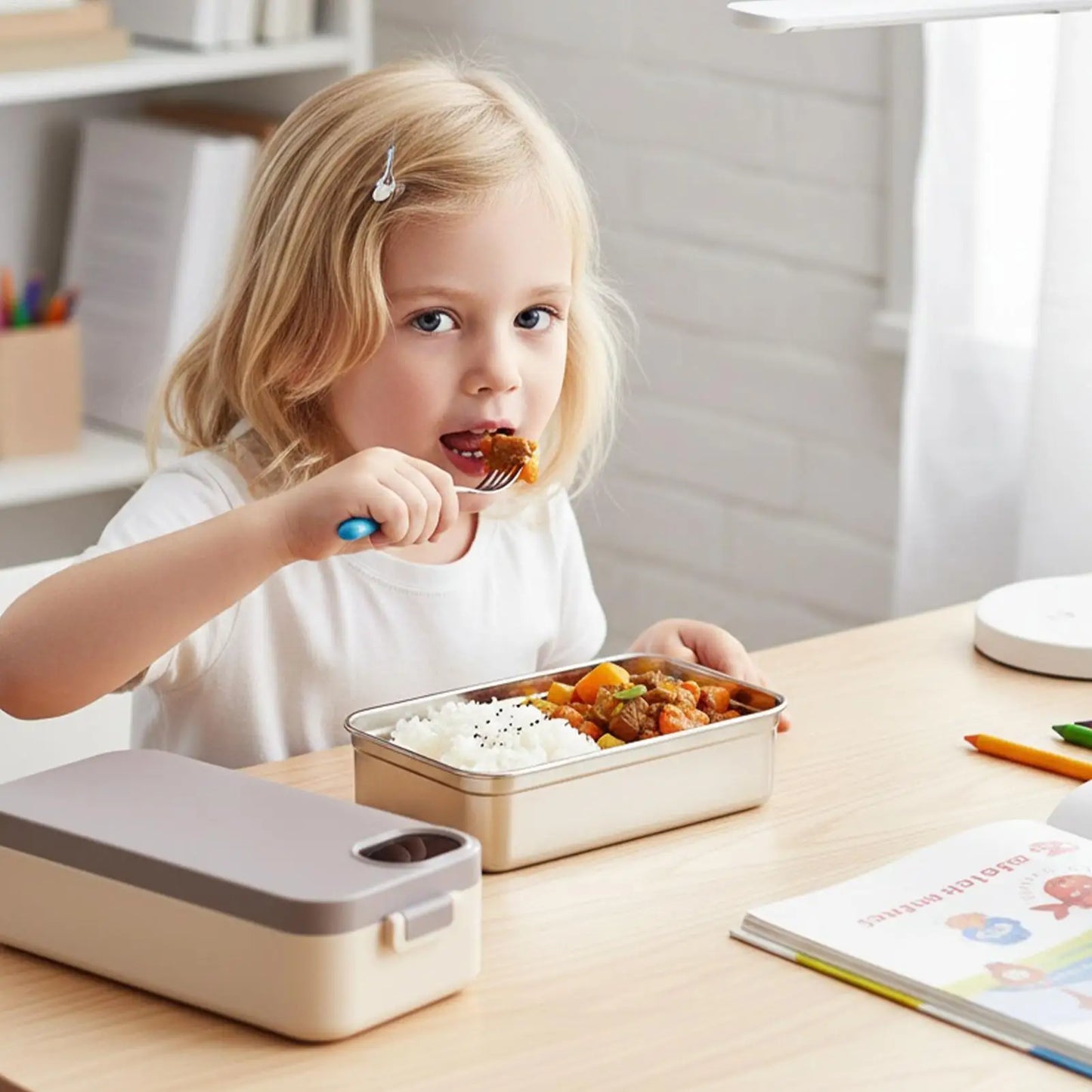 Portable Electric Lunch Box | Rechargeable Stainless Warmer