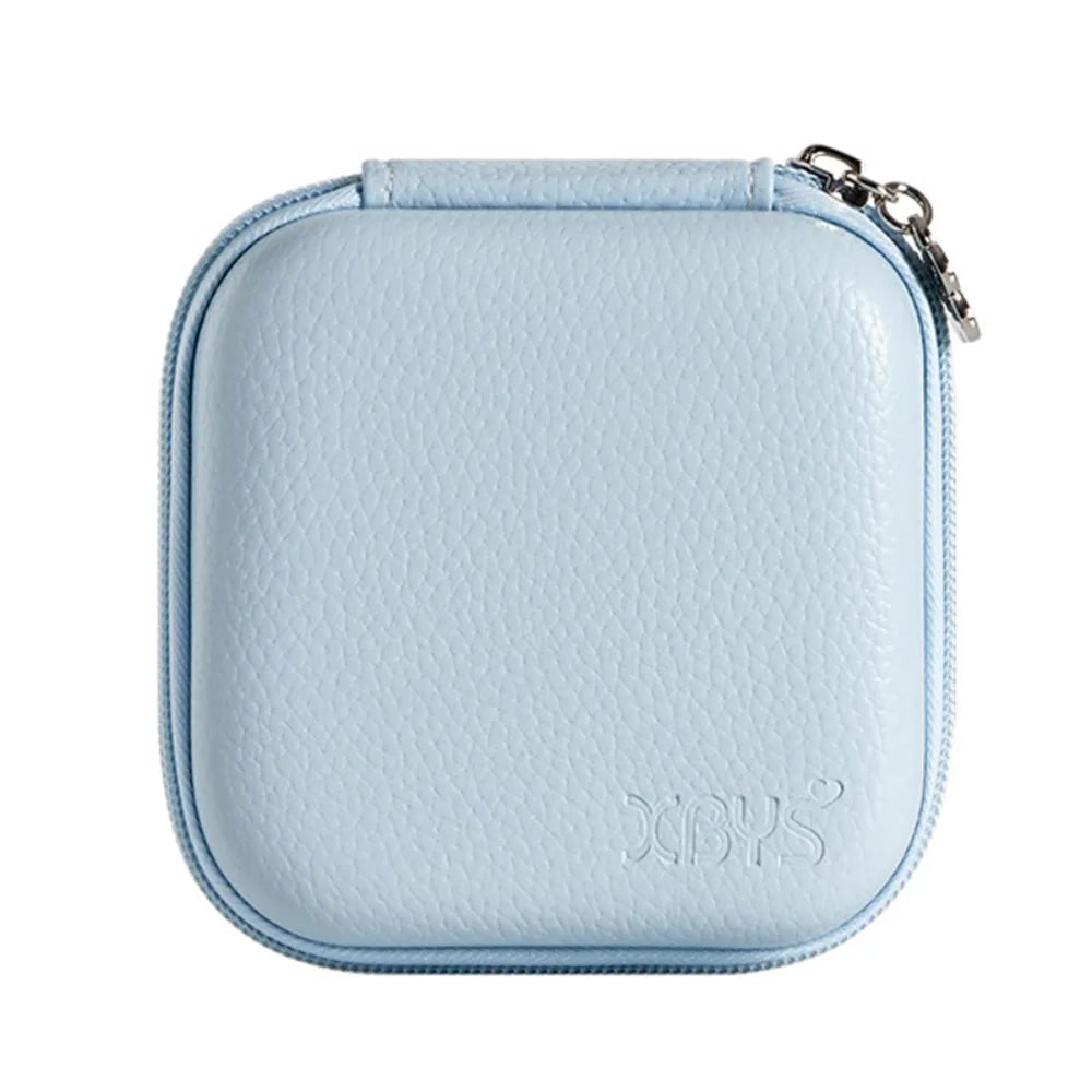 Portable EVA Digital Storage Bag Shockproof Protective Charger Storage Bag Prevent Scratches Wear-resistant Peaceful Pleasures Health and Wellness Blue