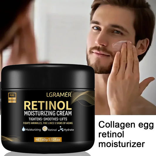 LGRAMER Men's Retinol Face Cream – Anti-Aging Moisturizer Retinol Face Cream Peaceful Pleasures Health and Wellness