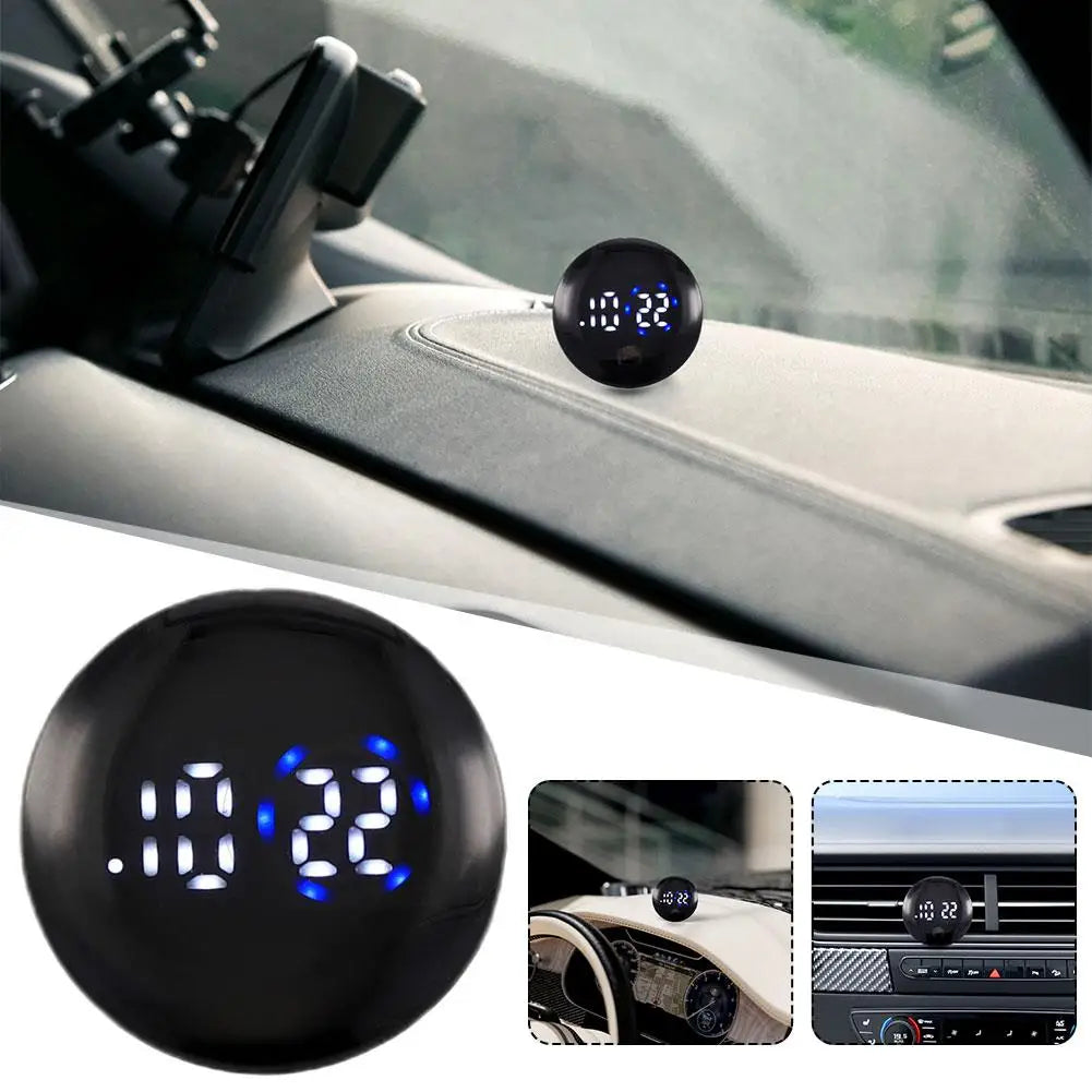 Car Portable Small electronic Clock Waterproof Car Clock Multifunctional Luminous In-Car Accessory For Interior Vent Mounting Peaceful Pleasures Health and Wellness