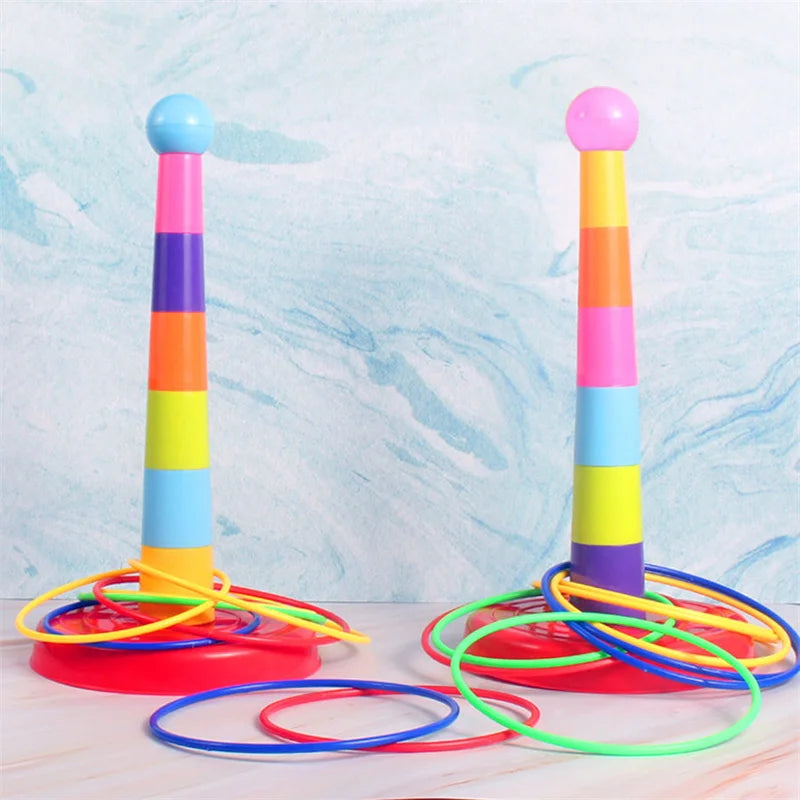 Kids Ring Toss & Stacking Cups 2-in-1 Game | Ages 3+