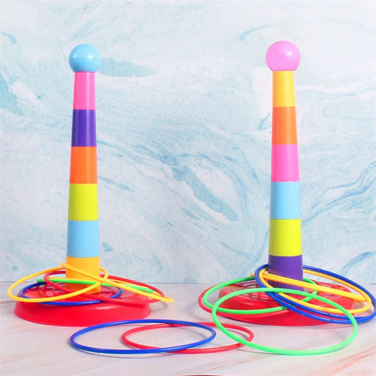 Kids Ring Toss & Stacking Cups 2-in-1 Game | Ages 3+ Kids Toss & Stack Game Peaceful Pleasures Health and Wellness
