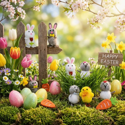 Easter Egg Chick & Bunny Ornament Set – Spring Party Décor Easter Ornament Set Oasis Select