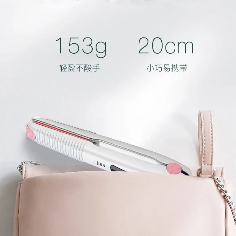 Cordless Mini USB Hair Straightener – Portable Flat Iron 25W
