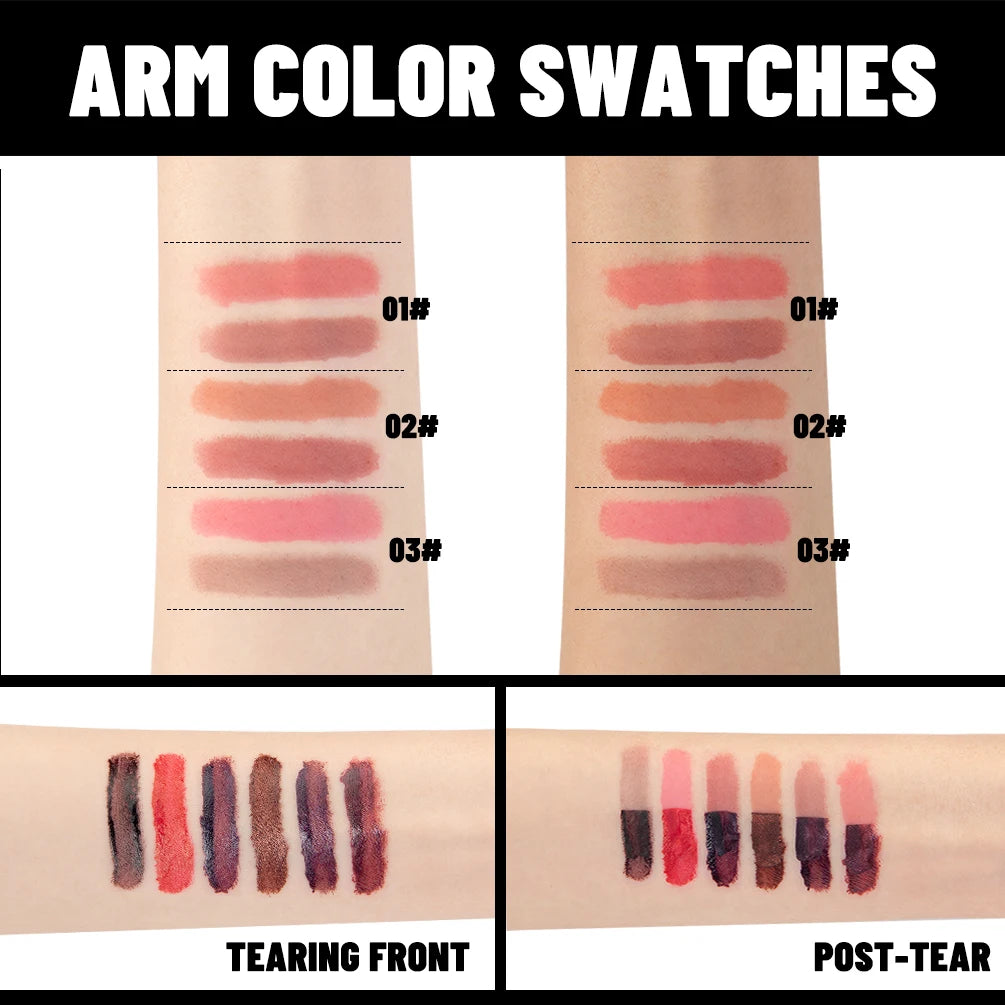QIBEST Double Head Peel Off Lip Stain Long Lasting Waterproof Pink Lip Tint Transfer Proof Non-stick Cup Natural Lipgloss Makeup Peaceful Pleasures Health and Wellness