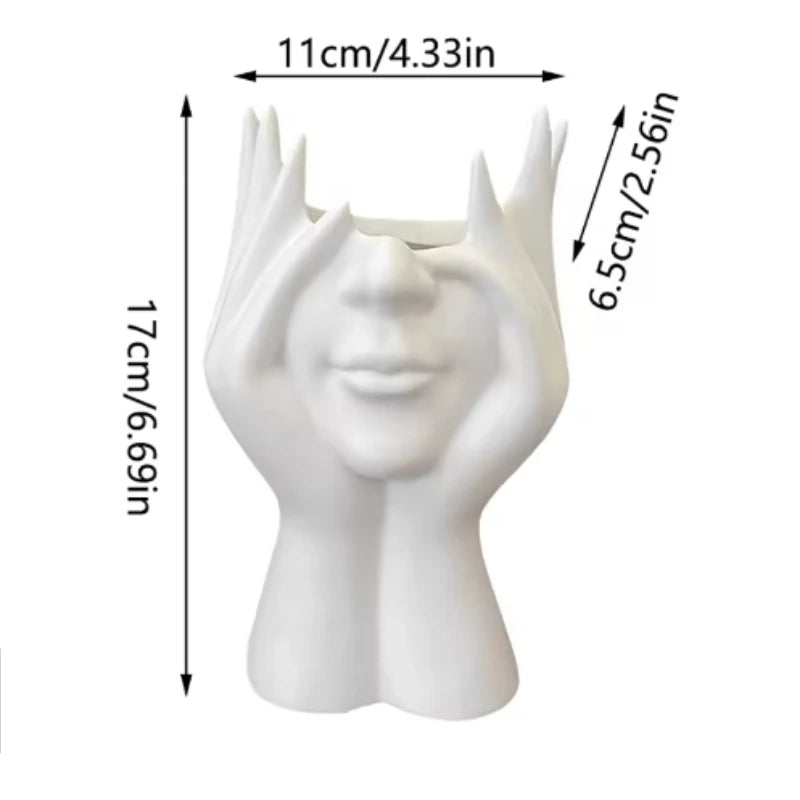 New Creative Human Body Art Styling Office Supplies Desktop Multifunctional Storage Pen Holder Makeup Brush Holder Decoration li Peaceful Pleasures Health and Wellness as show