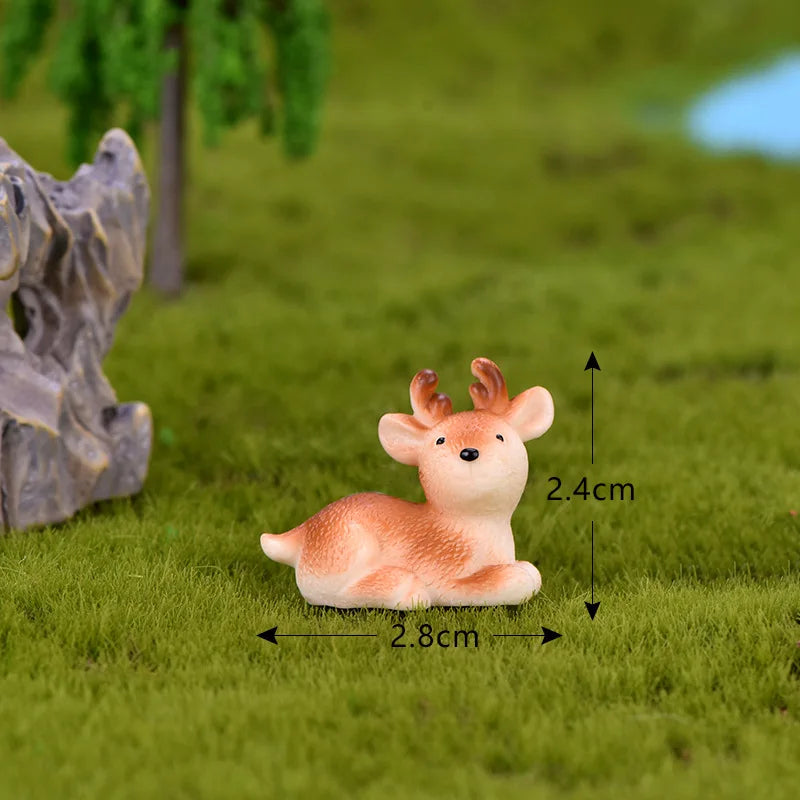 Mini Resin Bunnies Miniature Figures Little Rabbit Ornament Micro Landscape Dollhouse Decoration Crafts Living Room Decoration Peaceful Pleasures Health and Wellness type12