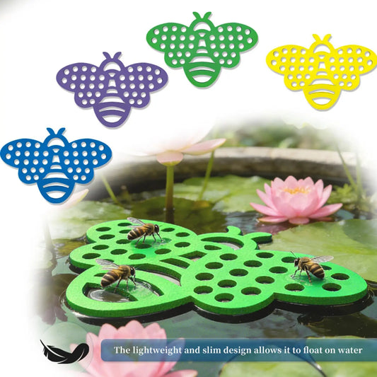 4-Pack Floating Bee Island Waterer – Anti-Drowning Drinking Tray Bee Watering Station Oasis Select