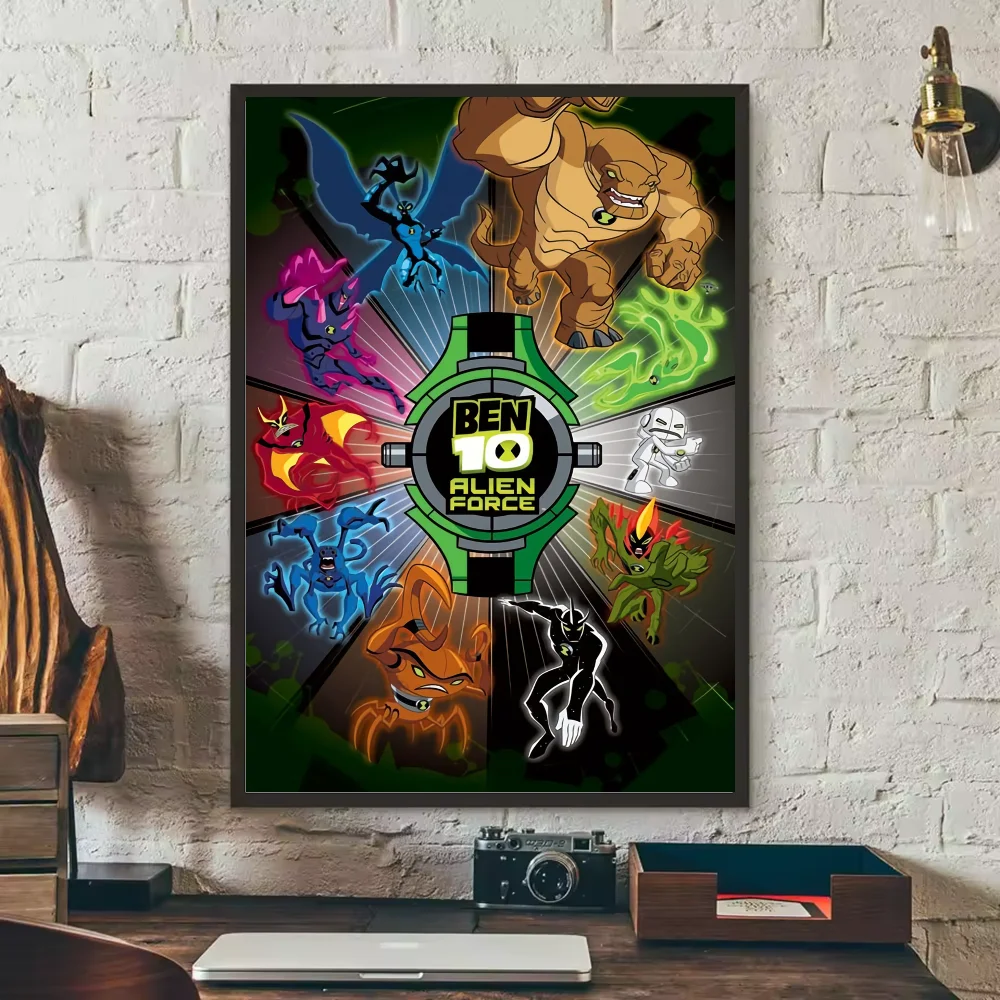 Ben 10 HD Waterproof PVC Wall Poster | Cartoon Home Decor Wall Art Poster Peaceful Pleasures Health and Wellness z8 30X40cmNoframe