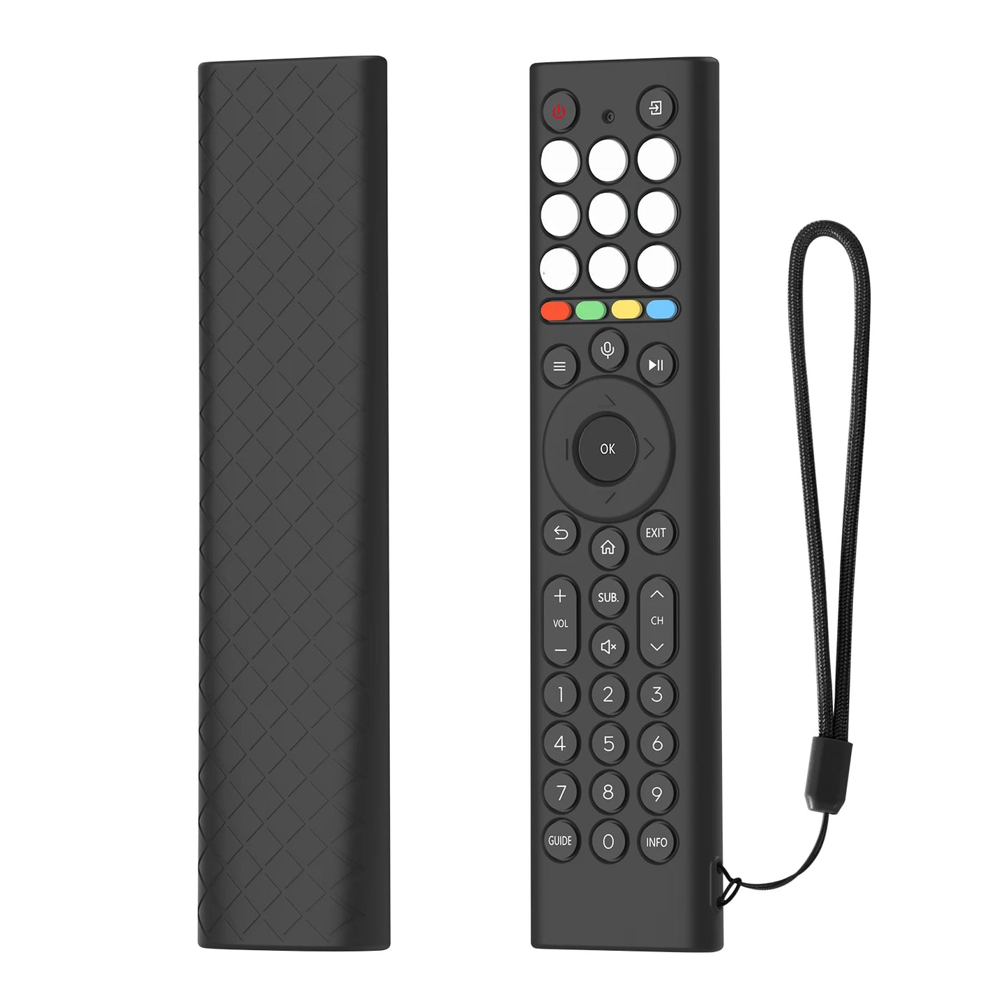 Soft Silicone Case Housing for HISENSE ERF2K38H Remotes NonSlip Texture Shell Protective Covers Peaceful Pleasures Health and Wellness black