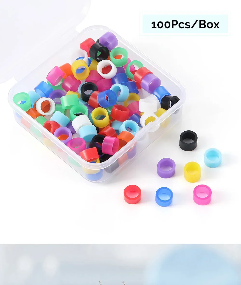 100pcs Autoclavable Dental Silicone Color Code Rings | Orthodontic