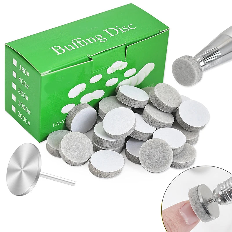 50pcs Nail Buffing Disc 20mm Polishing SandPieces For Quick Polishing Nails Manicure Tool Accessories Nail Kit Professional Set Peaceful Pleasures Health and Wellness