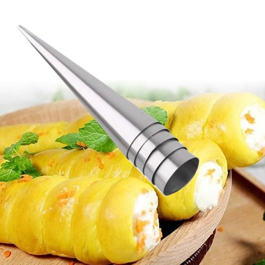 Lot Baking Cones Stainless Steel Spiral Croissant Tubes Horn Bread Peaceful Pleasures Health and Wellness