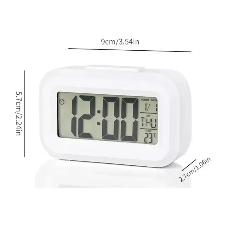 Small Digital Alarm Clock – Backlight, Temp & Date Display