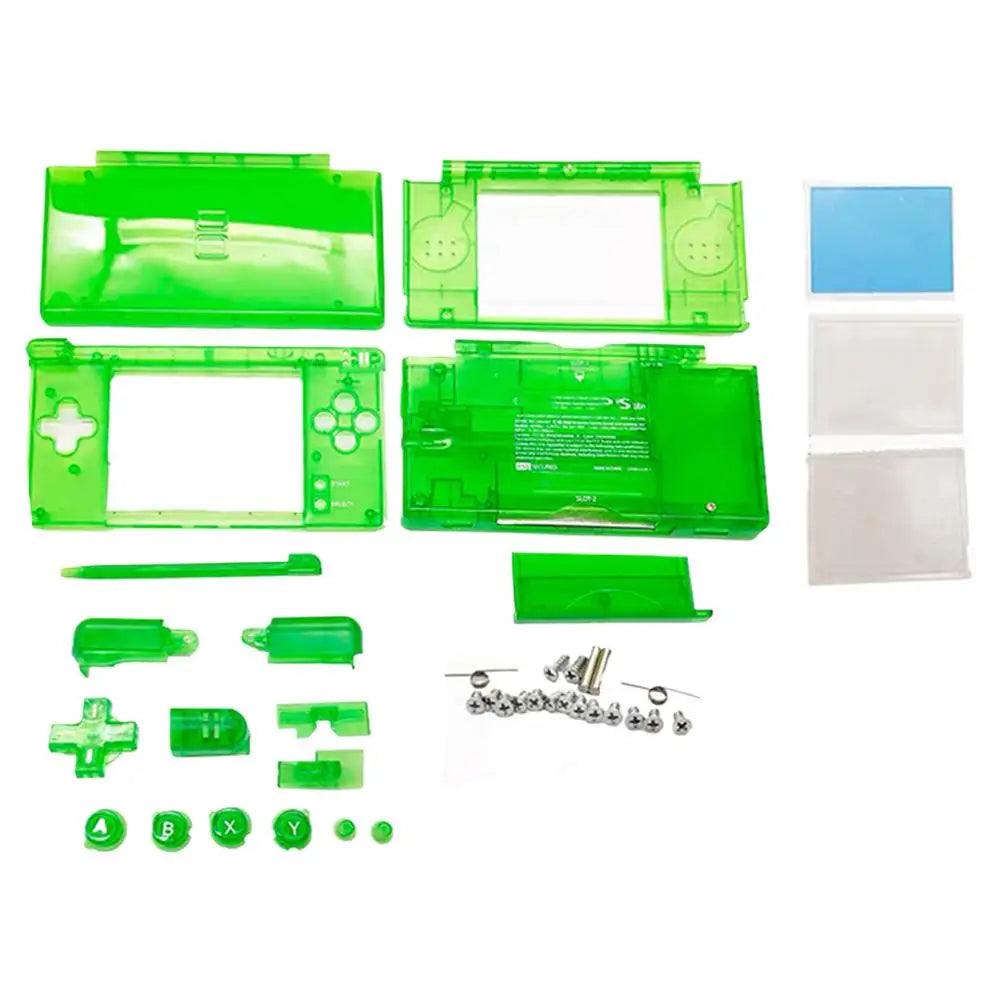 For Nintendo NDSL DS Lite Console Replacement Housing Shell Front Cover Battery Case Buttons Full Set Repair Parts Electronics Peaceful Pleasures Health and Wellness Green