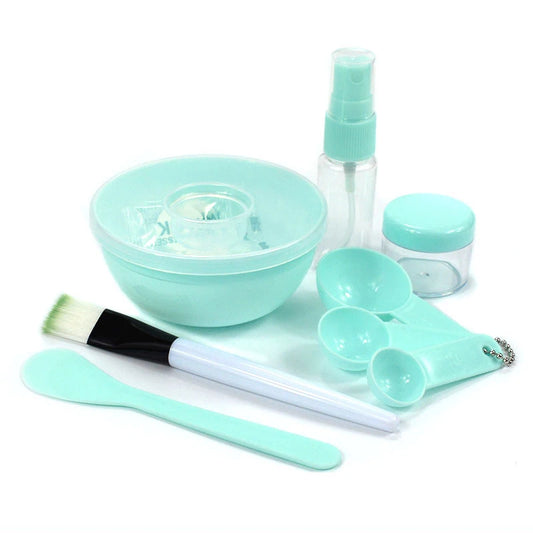 Mask Bowl and Stick Set, 9 Pieces DIY Tools Kit, Bowl, Lid, Brush, Stick, Spray Bottle, Soaking Bottle, Make Mask Easier Peaceful Pleasures Health and Wellness Blue 9pcs