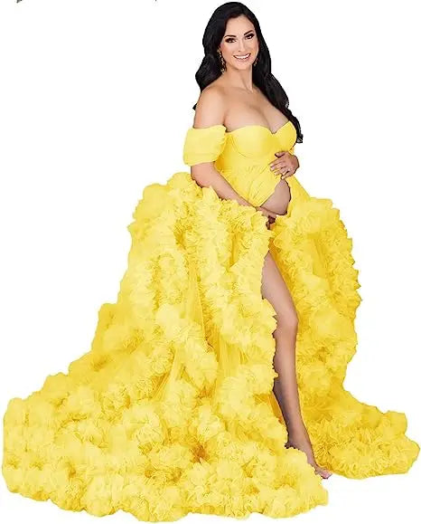 Tulle Lace Maternity Dress | Baby Shower & Photoshoot Gown