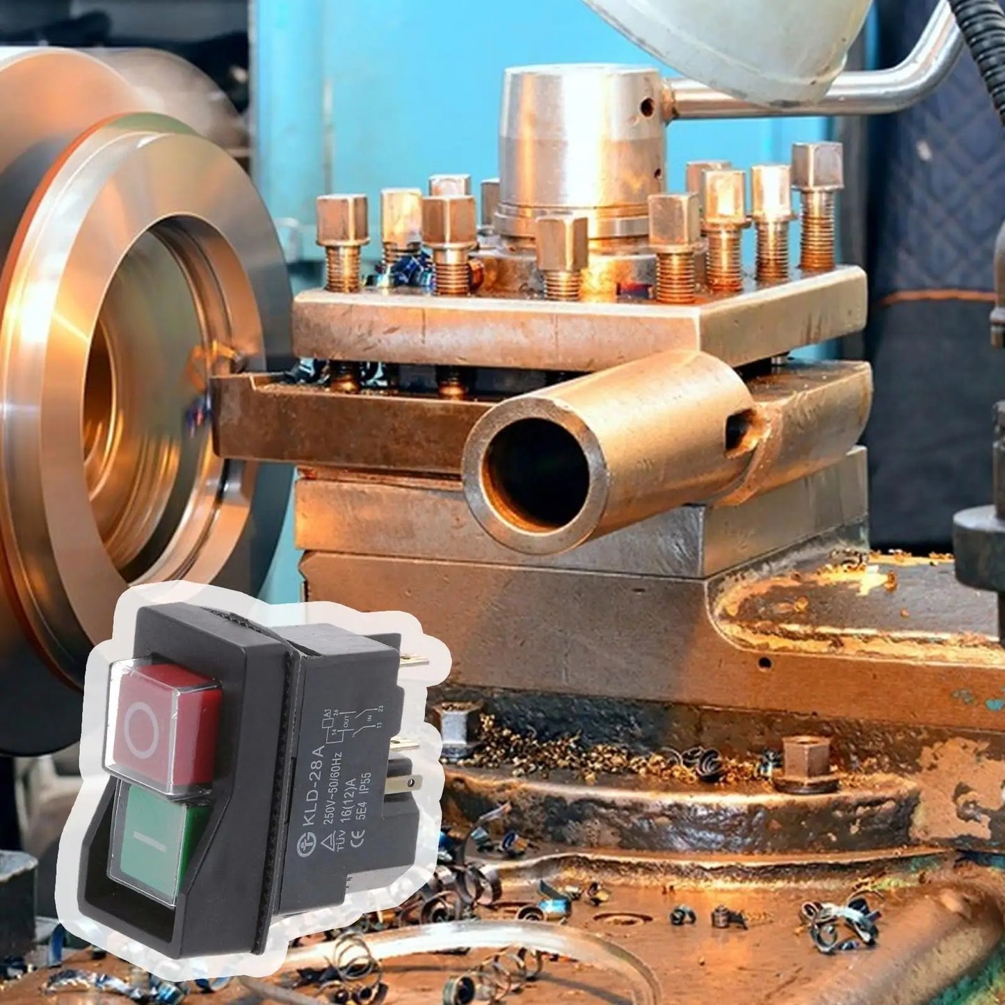 Magnetic Starter Button 4-Pin AC250V 16A | Milling & Grinder