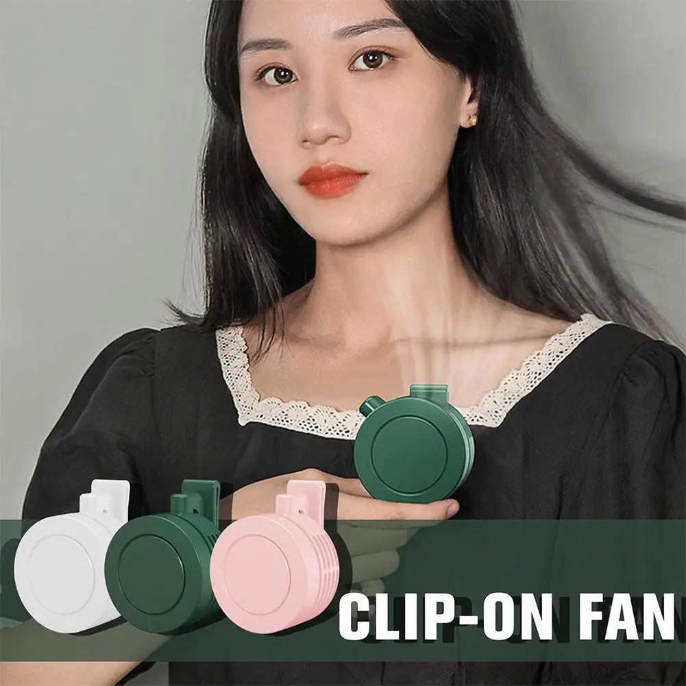 Portable Mini Hanging Clip Fan Lightweight USB Noise Reduction Neck-Mounted Electric Fan Desktop Handheld Cooling Device Peaceful Pleasures Health and Wellness