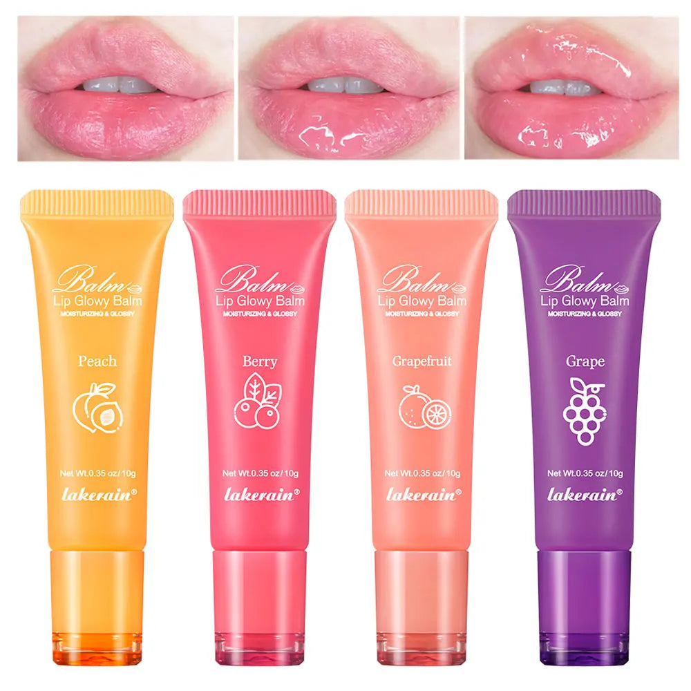 Moisturizing Lip Glow Blam Liquid Lip Gel Mask Reduce Lip Line Remove Dead Skin Peach Grape Lip Gloss Lips Care Product 10g Peaceful Pleasures Health and Wellness