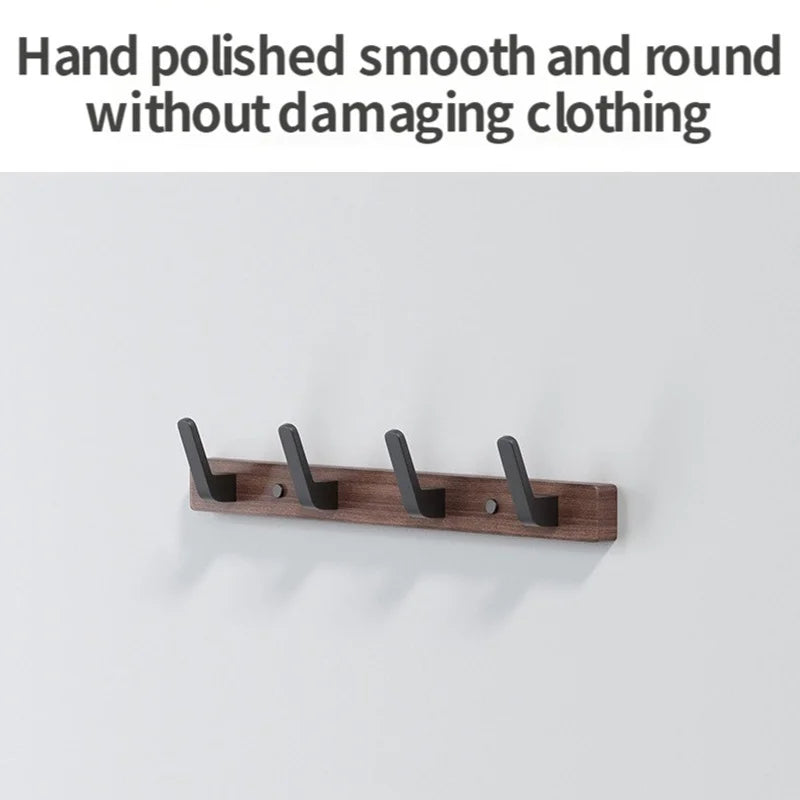 Wood & Aluminum Wall Hook | Coat Hanger for Kitchen & Bathroom