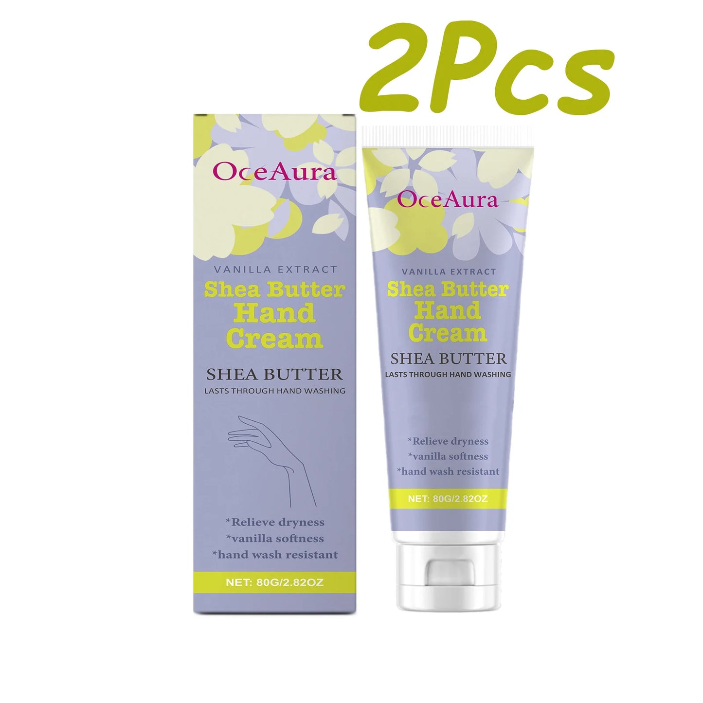 Shea Butter Hand Cream Nourishing Care Deep Hydration Anti Cracking Fast Absorbing Non-Greasy Winter Moisturizing Hand Cream Peaceful Pleasures Health and Wellness 2Pcs