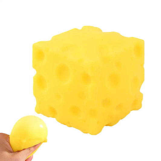 Cheese Squeeze Fidget Toy – Slow Rebound Silicone Cube Fidget Squeeze Toy Peaceful Pleasures Health and Wellness