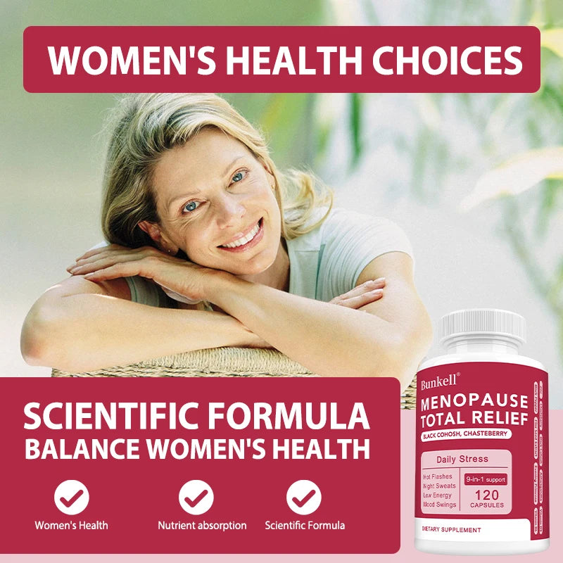 9-in-1 Herbal Menopause Supplement for Women - Hormone Balance Capsules for Night Sweats Hot Flashes & Mood Swings, Vegan Peaceful Pleasures Health and Wellness
