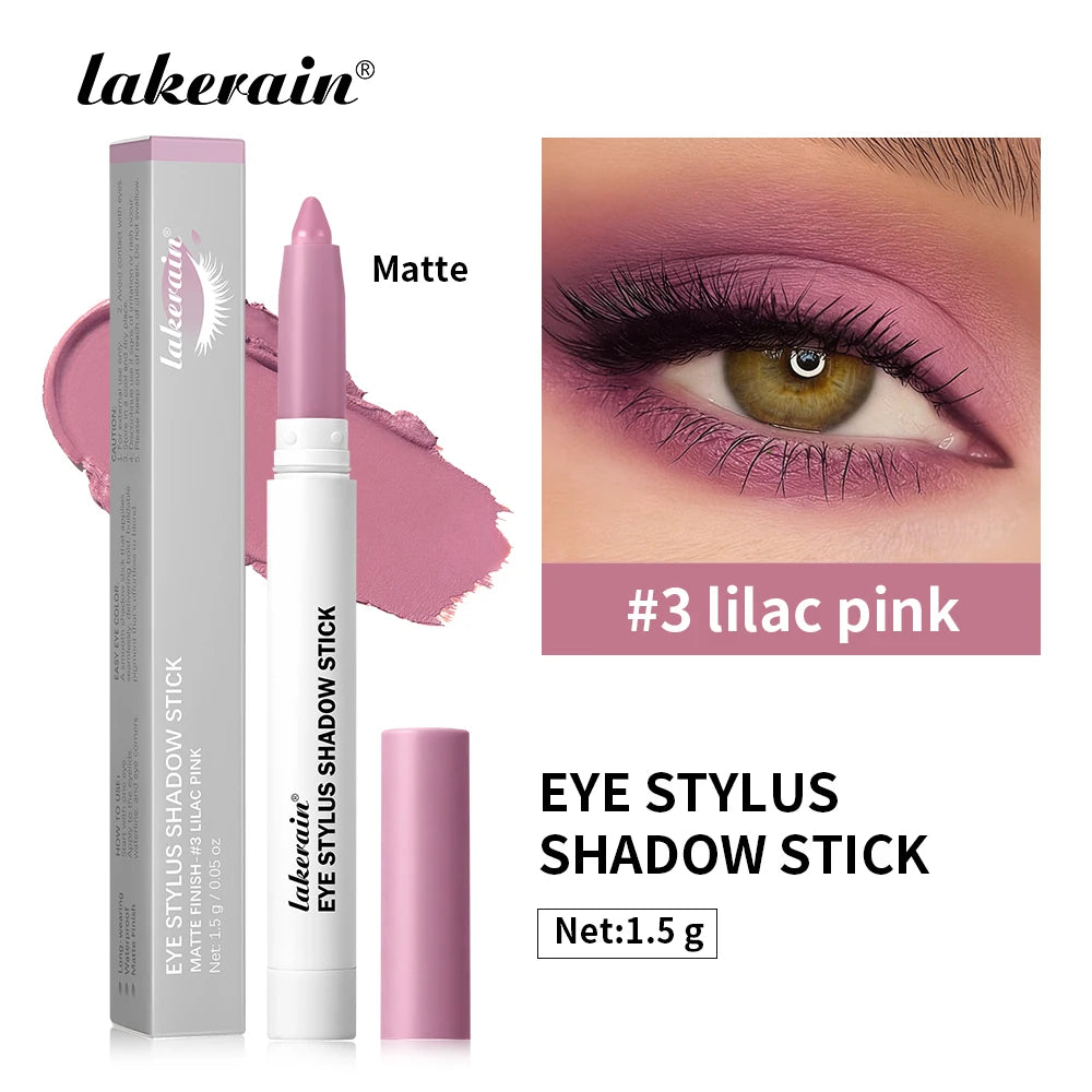 Eye Stylus Shadow Stick Long Lasting Makeup Effect Waterproof Sweat Resistant Circular Design Matte Pearl Tones Eye Shadow Pen Peaceful Pleasures Health and Wellness Lilac pink