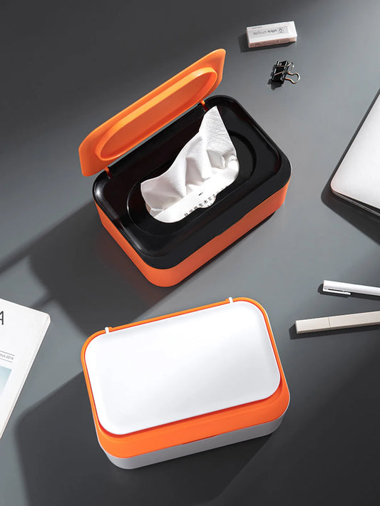 1Pcs Wet Wipes Dispenser with Lid Dustproof Tissue Storage Box for Home Office Wet Tissue Mask Storage Box Desktop Organizer Peaceful Pleasures Health and Wellness