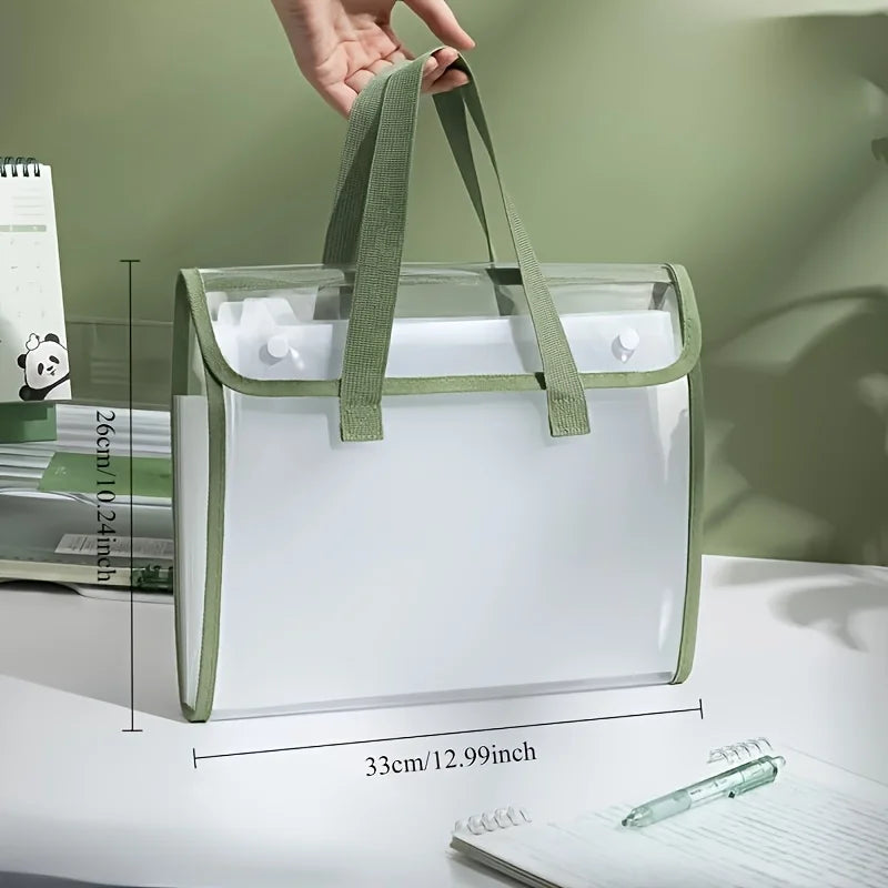 Waterproof Transparent PVC Study Bag | Exam Paper Organizer
